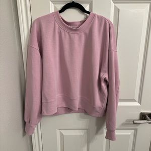 Lululemon Softstreme Perfectly Oversized Cropped Crew (Size - 10)